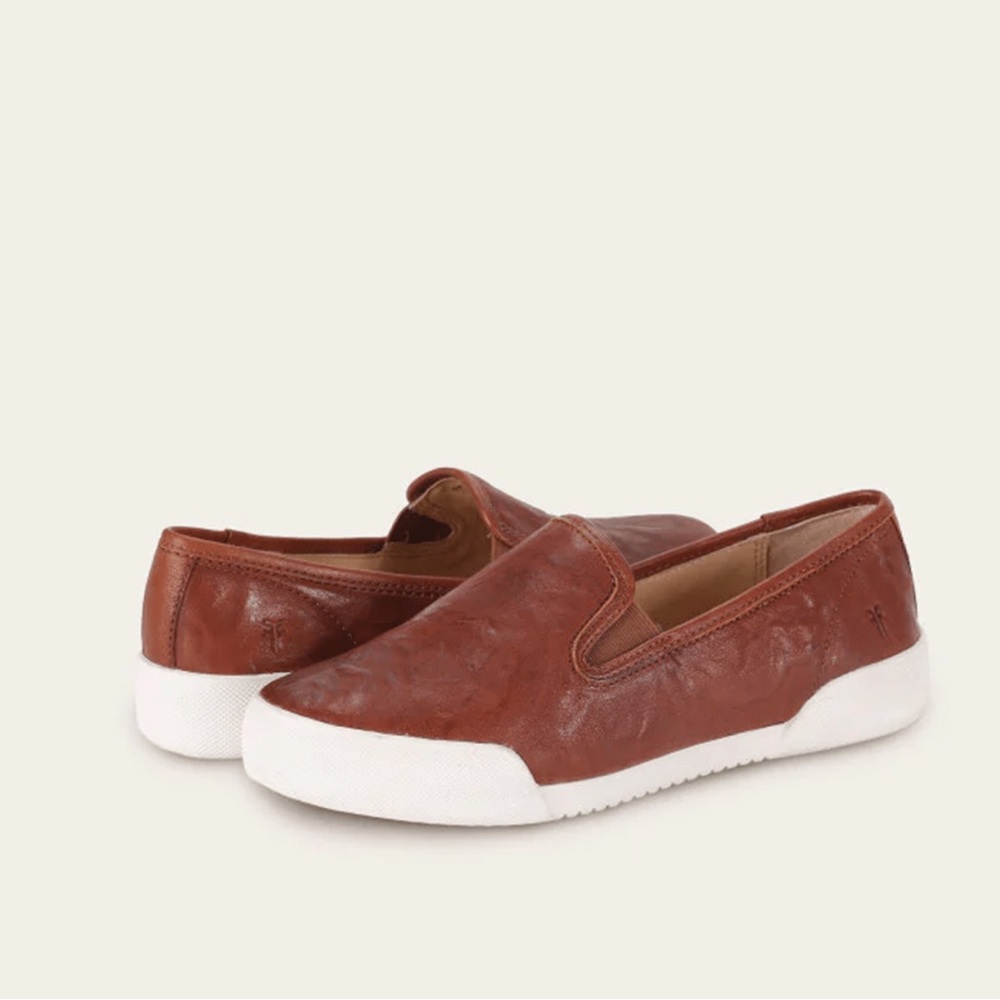 Frye MIA Cognac Slip-On Loafer Shoes - Picture 5 of 5
